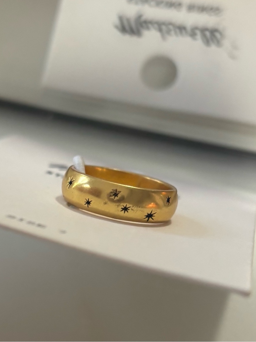 Madewell Gold Starburst Band Ring